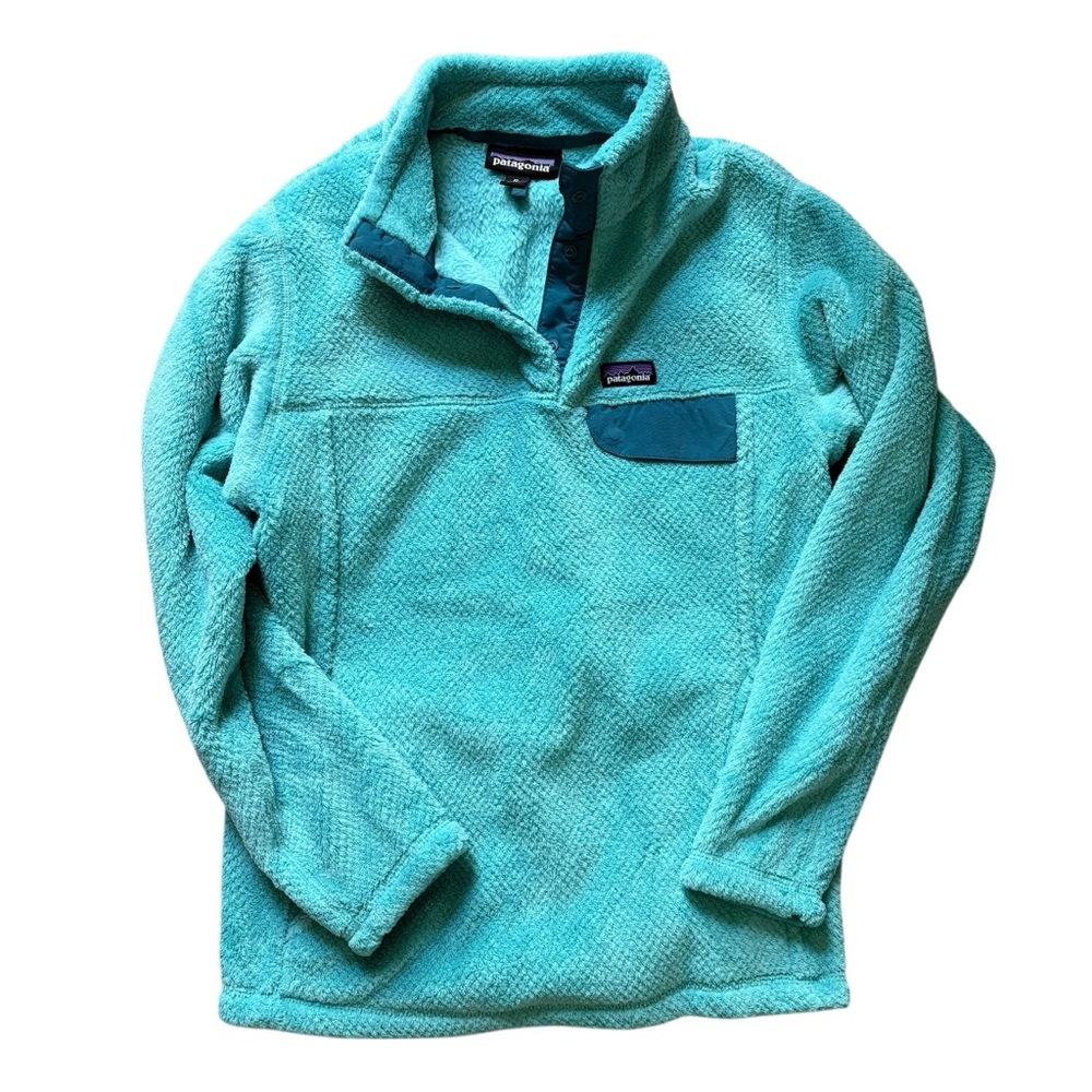 Patagonia Jacket Girl's XL 14 Blue Re Tool Snap T‎ Pullover Fleece Polartec ✅